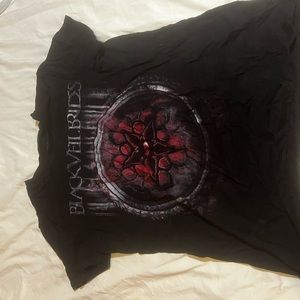 y2k black veil brides band tee